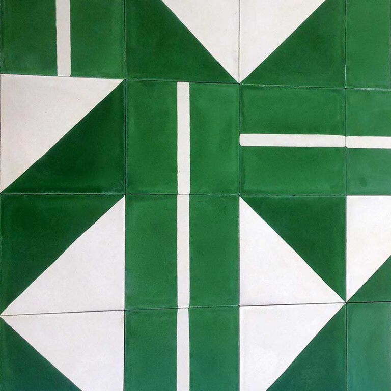 Brasilia Concrete Tile - Spine - Lawn + Milk