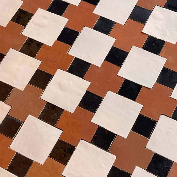 Zellige Tile 2x2 Square - Pitch Black