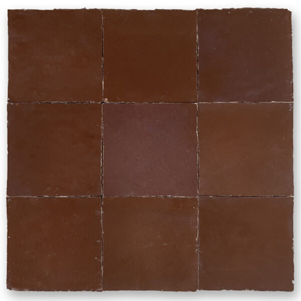 Zellige Tile 4x4 Square - Bark