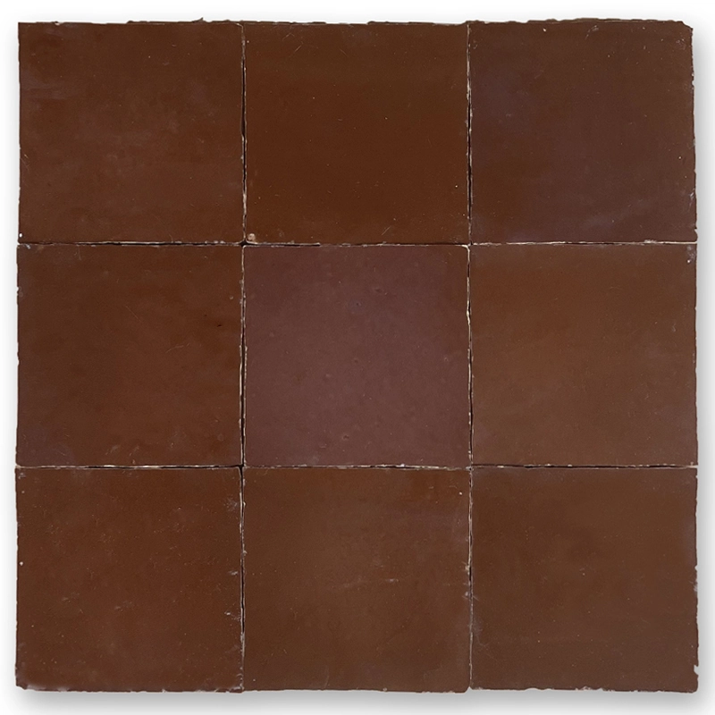 Zellige Tile 4x4 Square - Bark