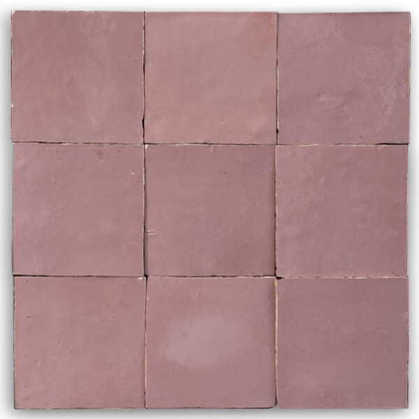 Zellige Tile 4x4 Square - Cherry Blossom