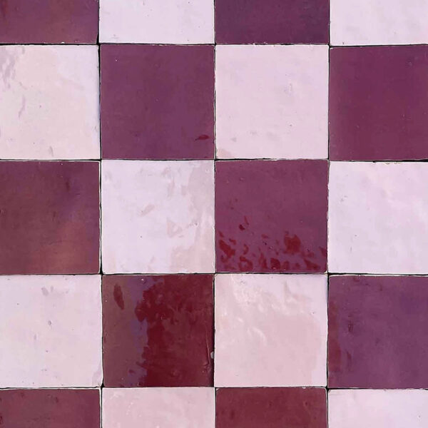 Zellige Tile 4x4 Square - Cherry Blossom